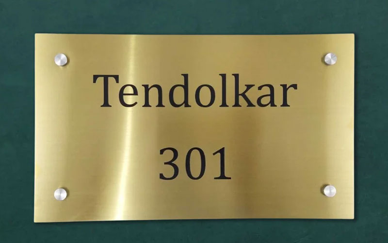 SS Golden Name Plate