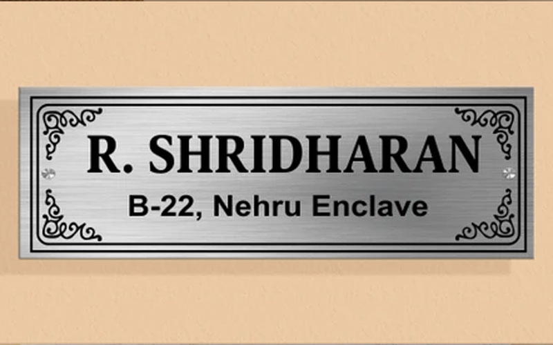 SS Steel Name Plate
